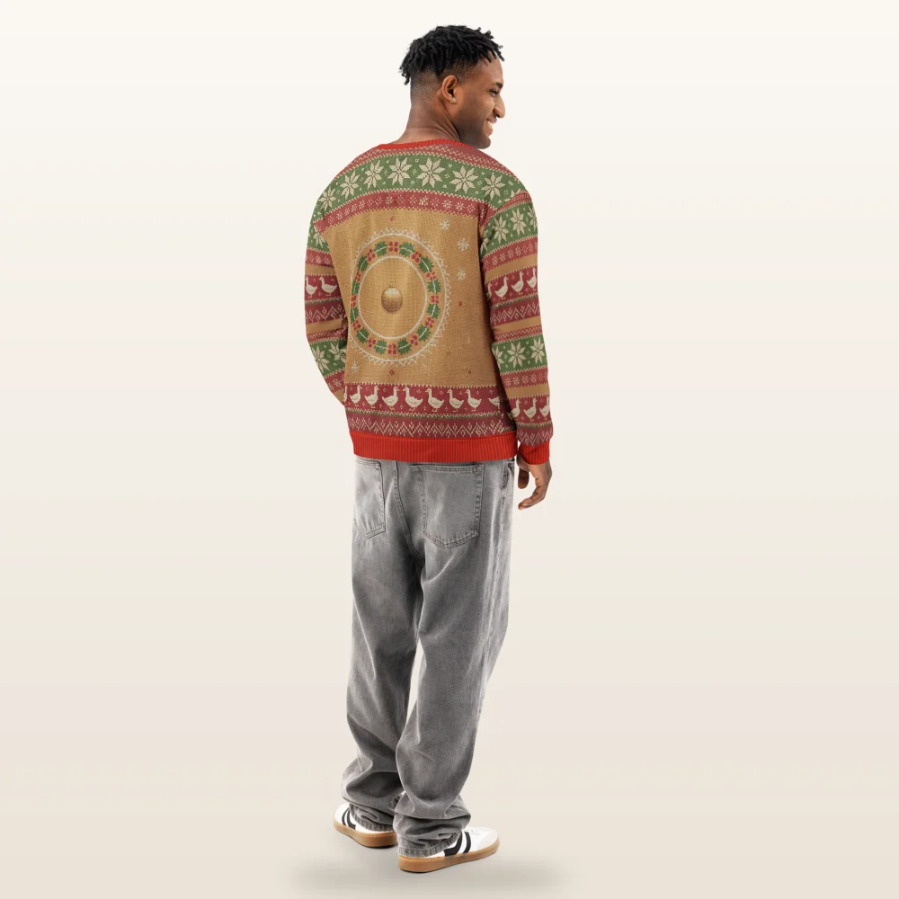 Silly Goose Ugly Christmas Sweatshirt, All-Over Print