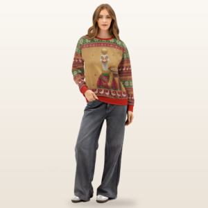 Silly Goose Ugly Christmas Sweatshirt, All-Over Print