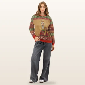 Silly Goose Ugly Christmas Sweatshirt, All-Over Print