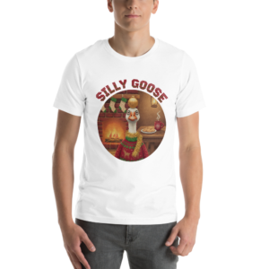 Silly Goose Ugly Christmas Tee — Pure White model
