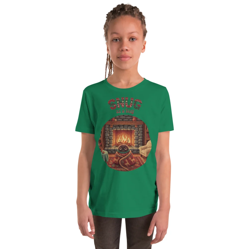 Snug as a Bug Kids' Ugly Christmas Tee, Green model