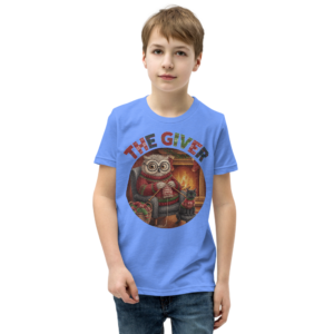 The Giver Kids' Ugly Christmas Tee — Blue model