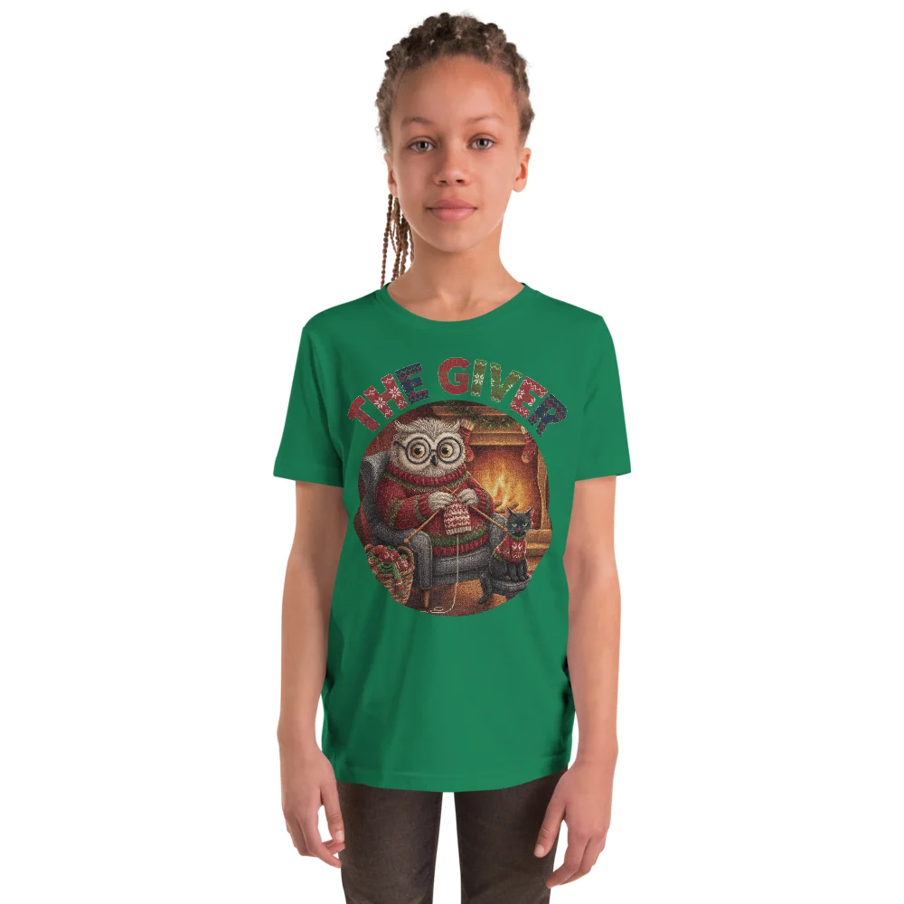 The Giver Kids' Ugly Christmas Tee, Green model