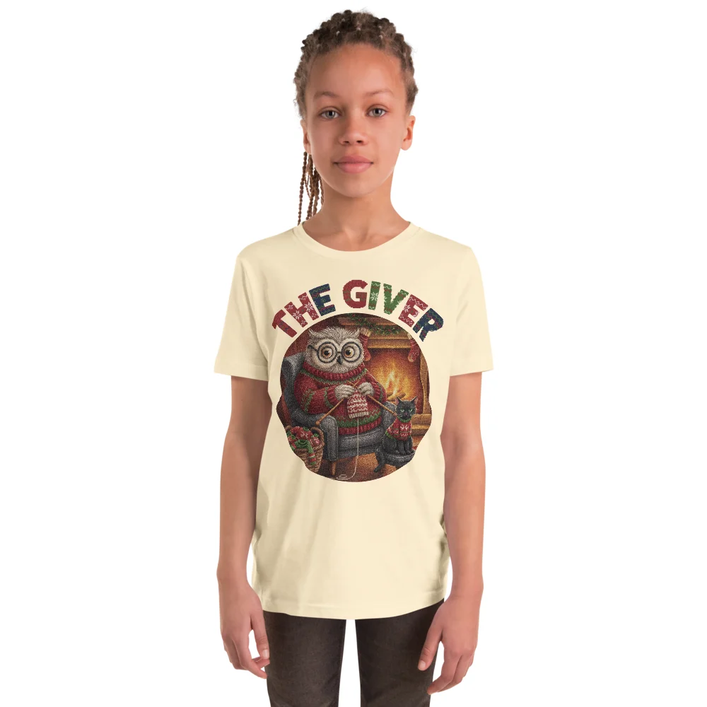 The Giver Kids' Ugly Christmas Tee, Vintage White model