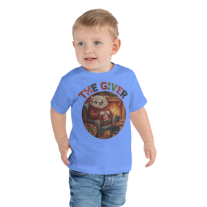 The Giver Toddler Ugly Christmas Tee — Blue model