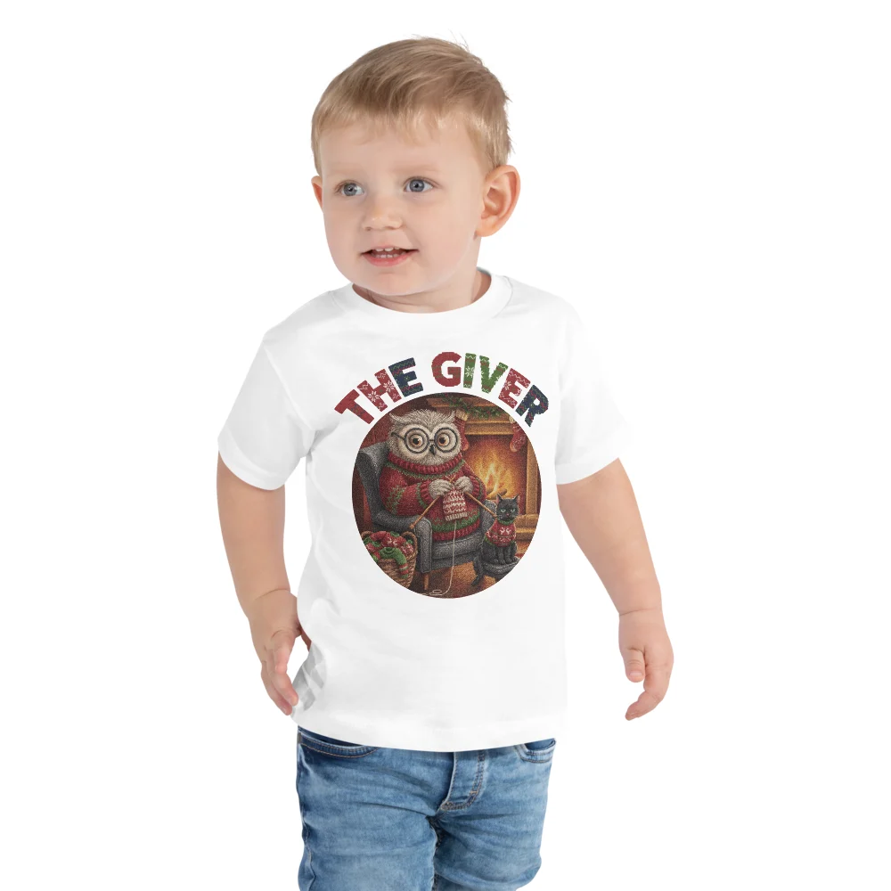 The Giver Toddler Ugly Christmas Tee, Pure White model