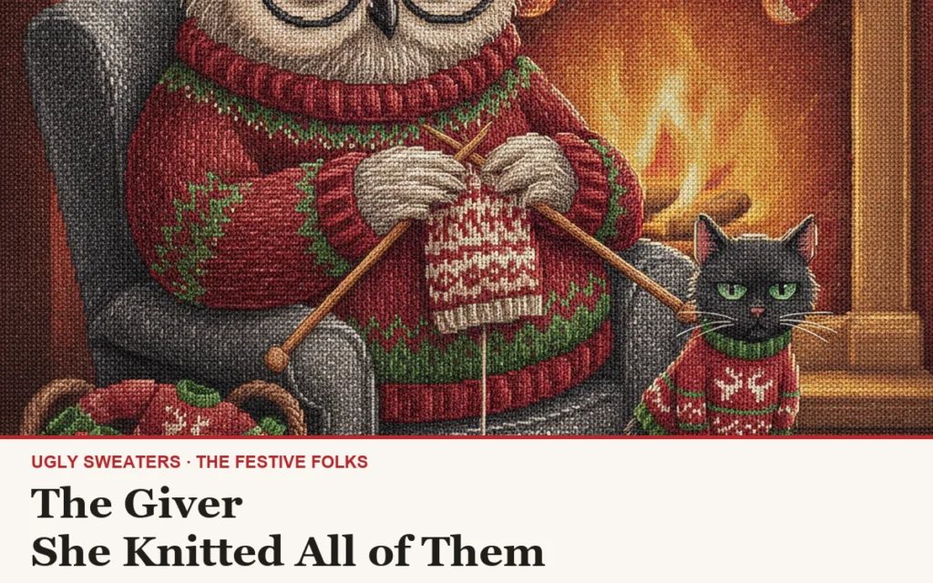 The Giver: The Ugly Christmas Sweater for the One Who Knits the Holidays Together