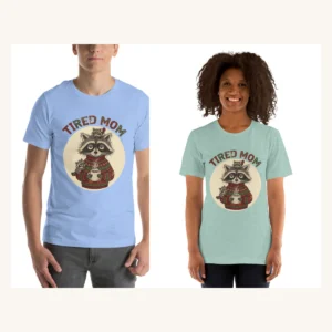 Tired Mom Matching Christmas Shirts for Couples | Two Funny Tees