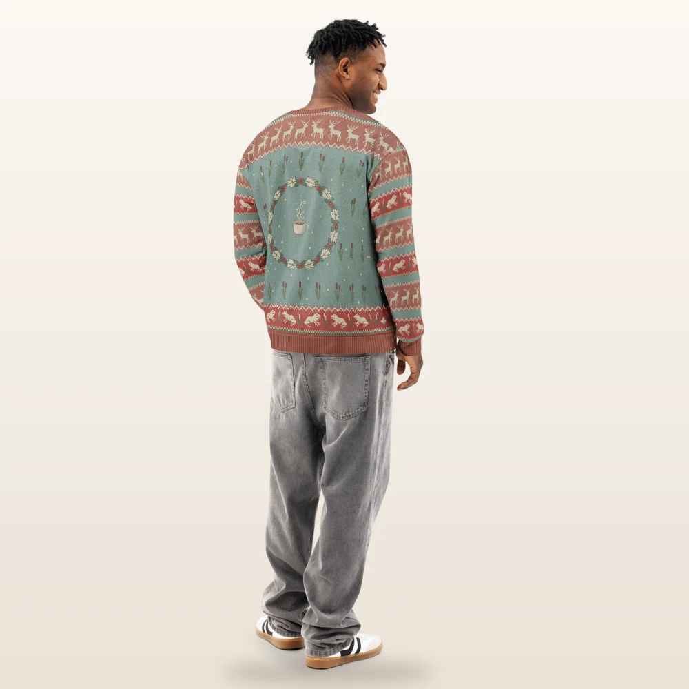 Toadally Festive Ugly Christmas Sweatshirt, All-Over Print