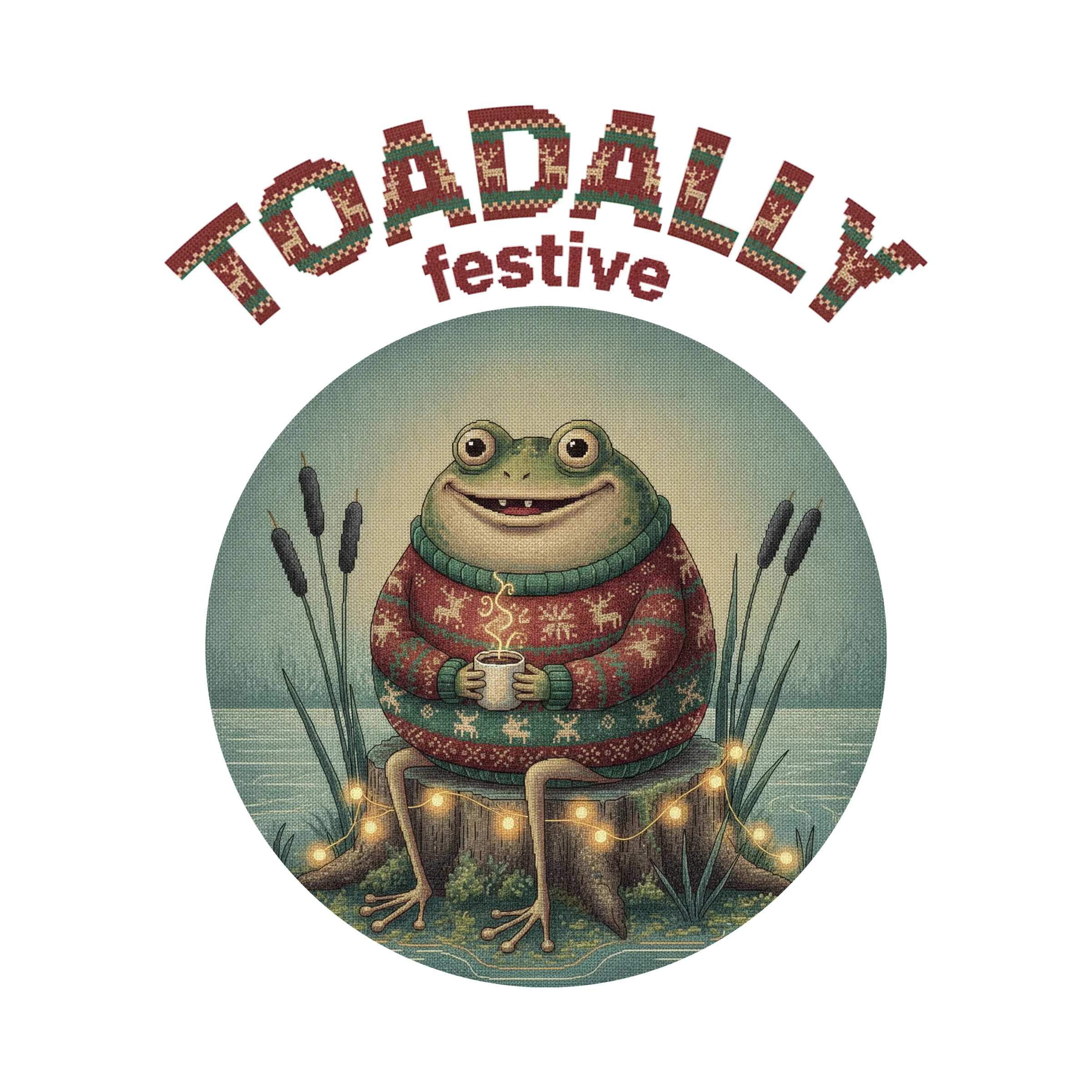 Toadally Festive Kids' Ugly Christmas Tee