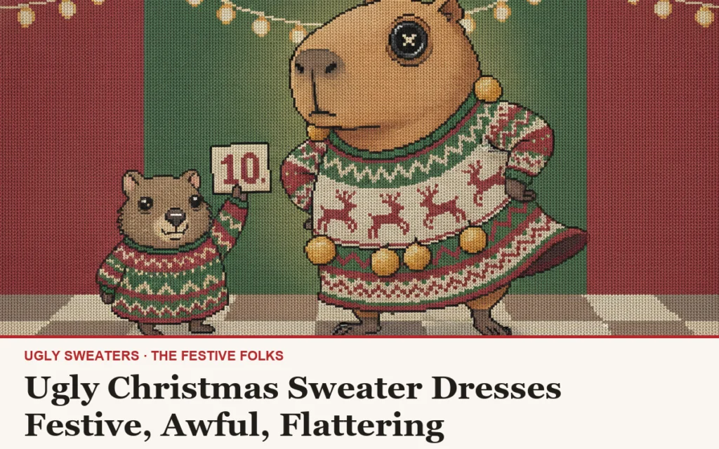 Ugly Christmas Sweater Dresses: Festive, Awful, Flattering