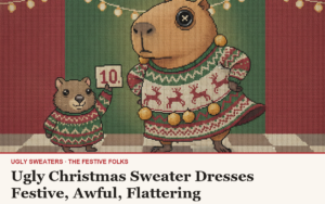 Ugly Christmas Sweater Dresses: Festive, Awful, Flattering