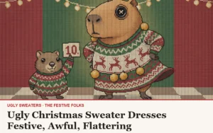 Ugly Christmas Sweater Dresses: Festive, Awful, Flattering