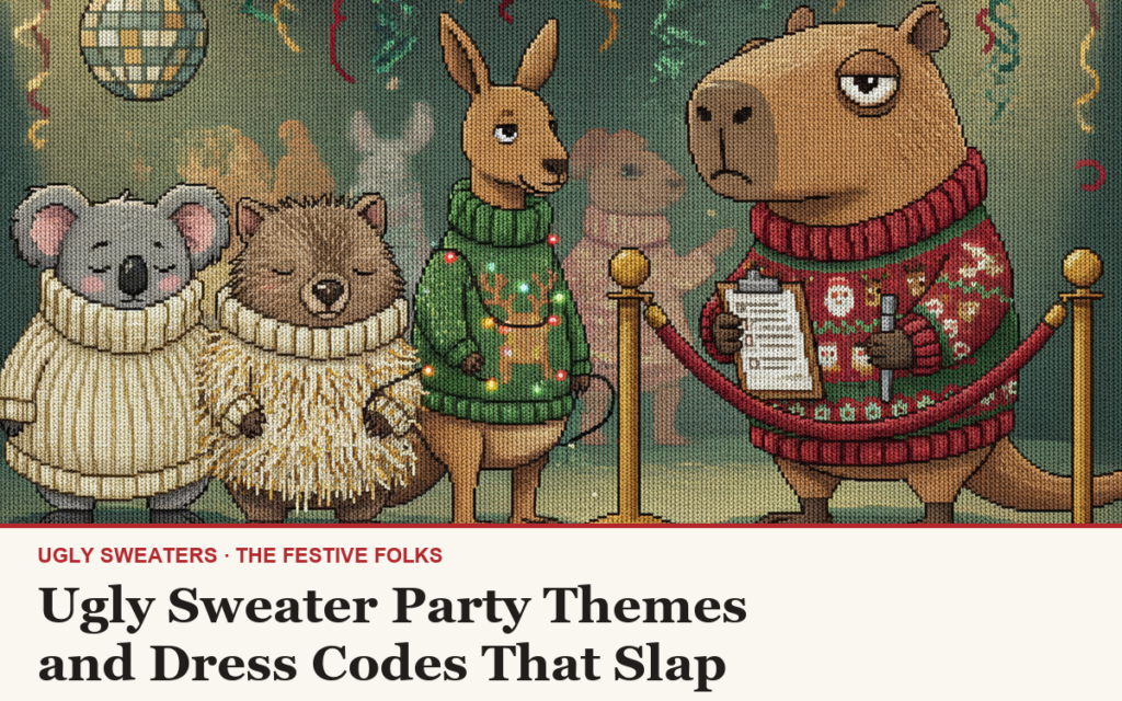 Ugly Sweater Party Themes and Dress Codes That Slap
