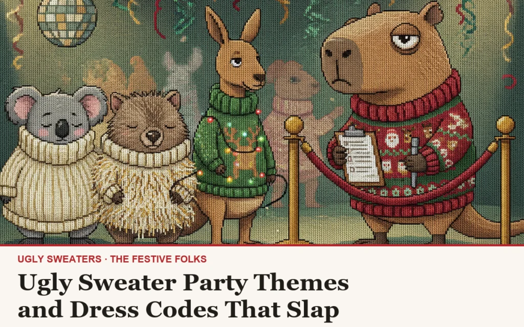 Ugly Sweater Party Themes and Dress Codes That Slap