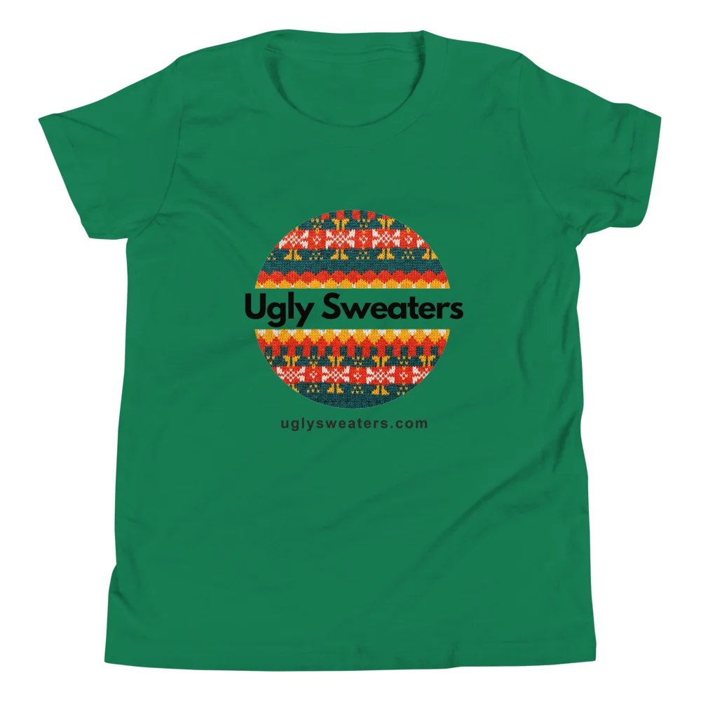 Ugly Sweaters Logo Kids' Ugly Christmas Tee, Green