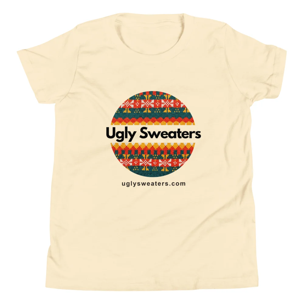 Ugly Sweaters Logo Kids' Ugly Christmas Tee, Vintage White