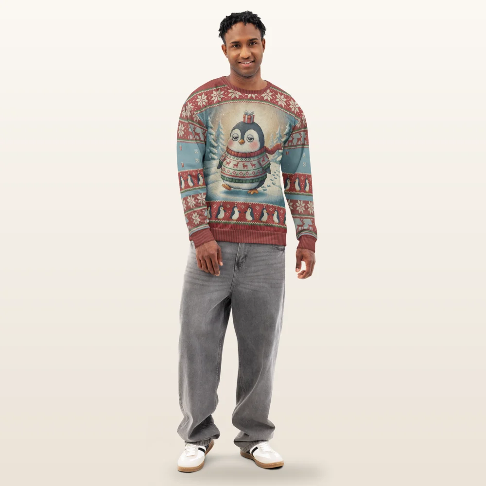 Waddle You Want Ugly Christmas Sweater, Sweatshirt, 79.99 US dollars
