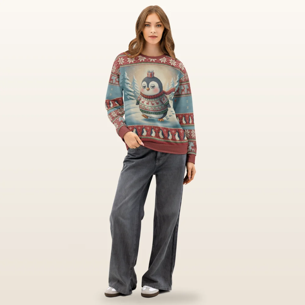 Waddle You Want Ugly Christmas Sweater, Sweatshirt