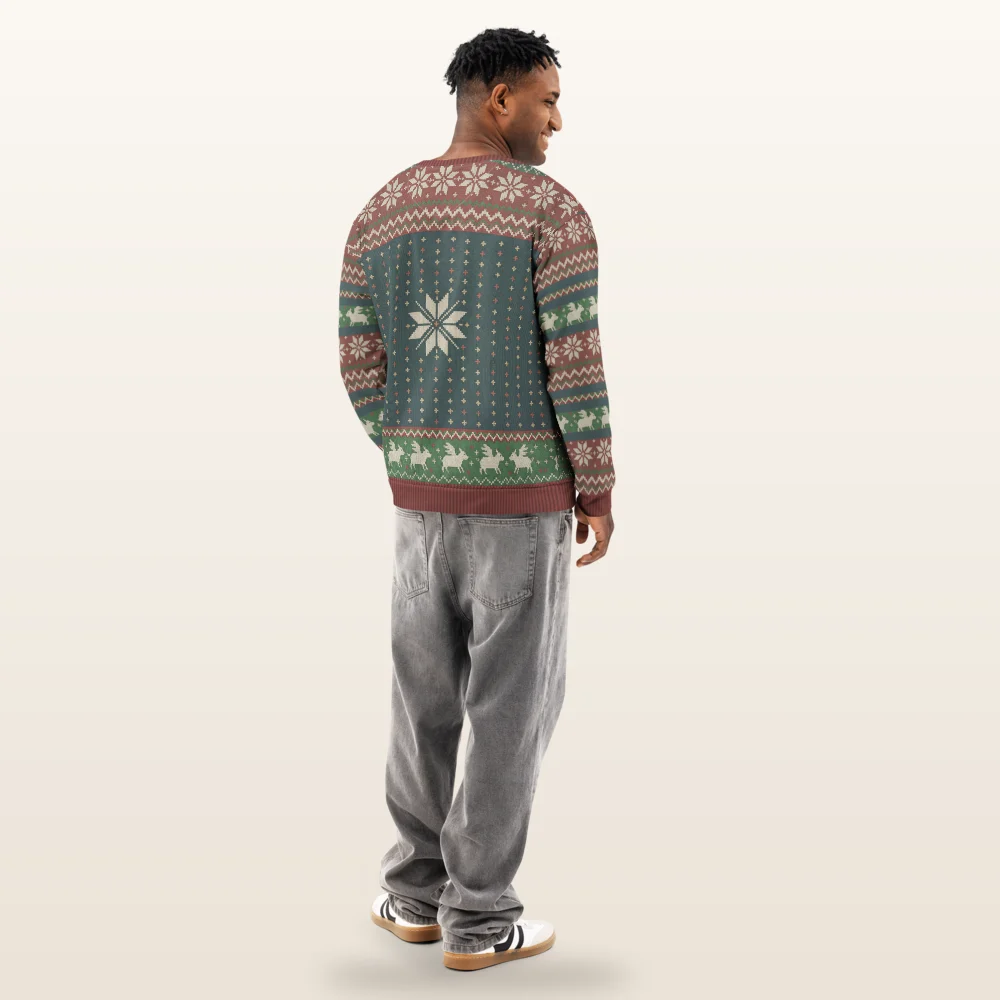 When Pigs Fly All-Over-Print Christmas Sweatshirt