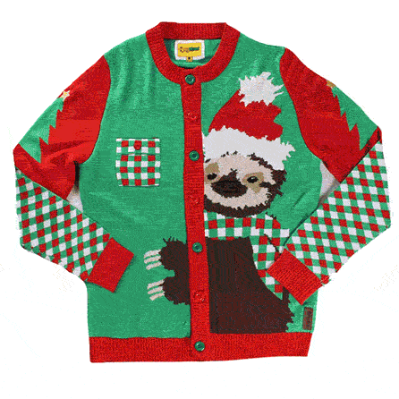 Plus size ugly Christmas sweater animation
