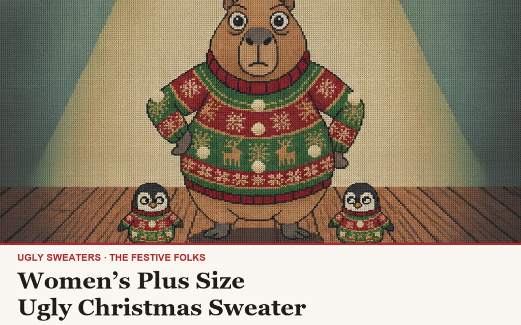 Women’s Plus Size Ugly Christmas Sweater