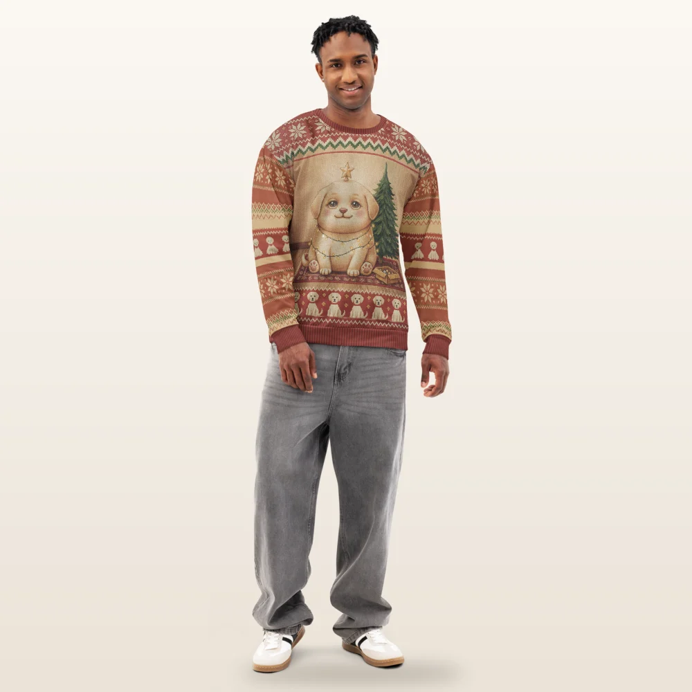 Merry Woofmas Ugly Christmas Sweater, Sweatshirt, 79.99 US dollars