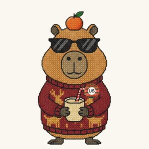 Capybara Sticker Sheet, Six 3" Rounds