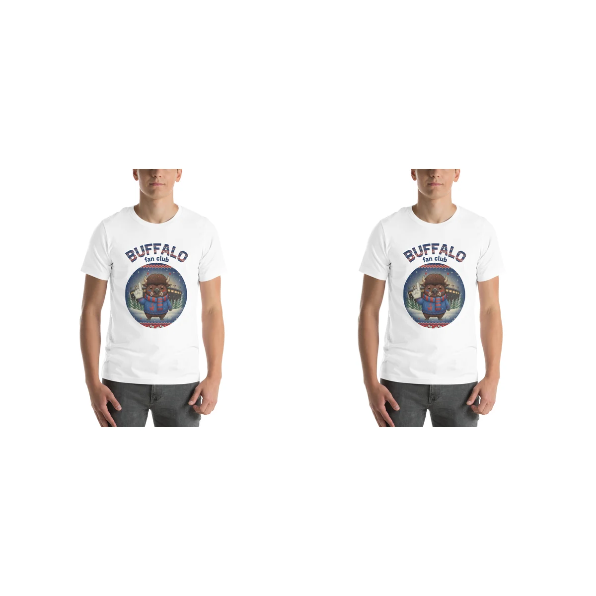 Buffalo Fan Matching Christmas Shirts for Couples | Two Tees, City Colours