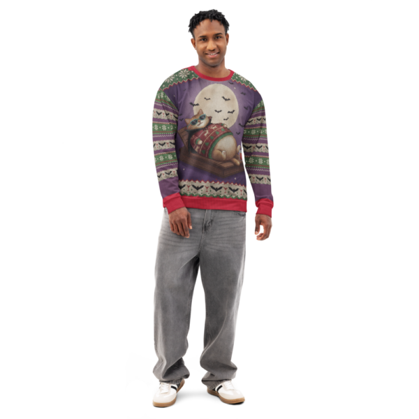 Count Catula all-over-print sweatshirt on a model, front view