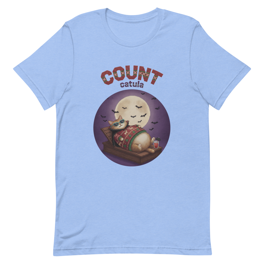 Count Catula Halloween Ugly Tee โ Blue flat