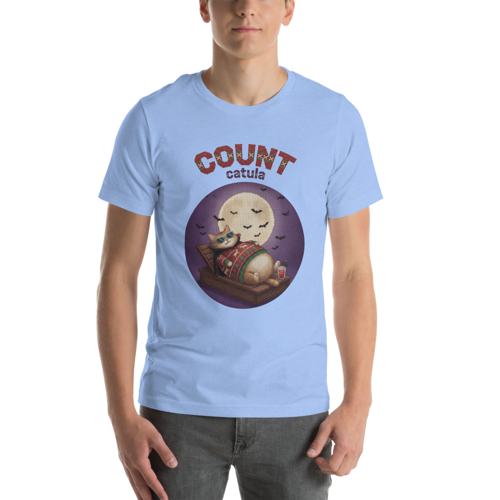 Count Catula Halloween Ugly Tee โ Blue model