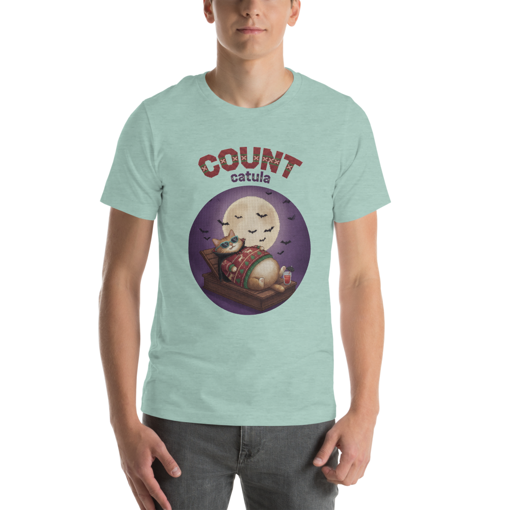 Count Catula Halloween Ugly Tee โ Green model