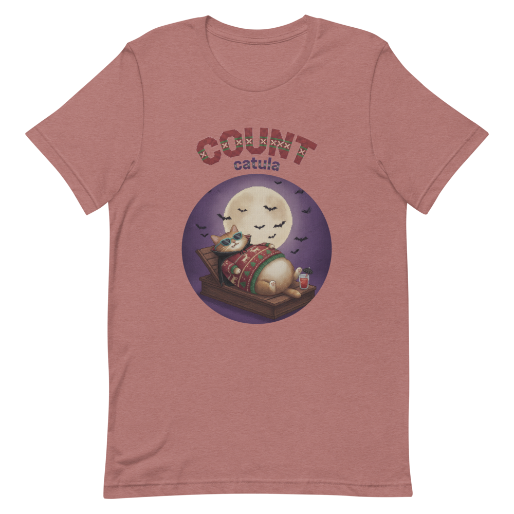 Count Catula Halloween Ugly Tee โ Mauve flat
