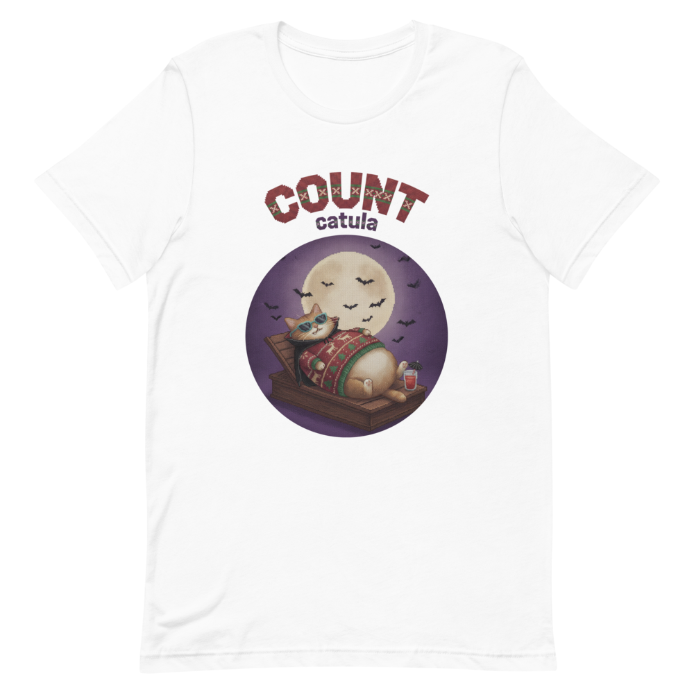Count Catula Halloween Ugly Tee โ Pure White flat