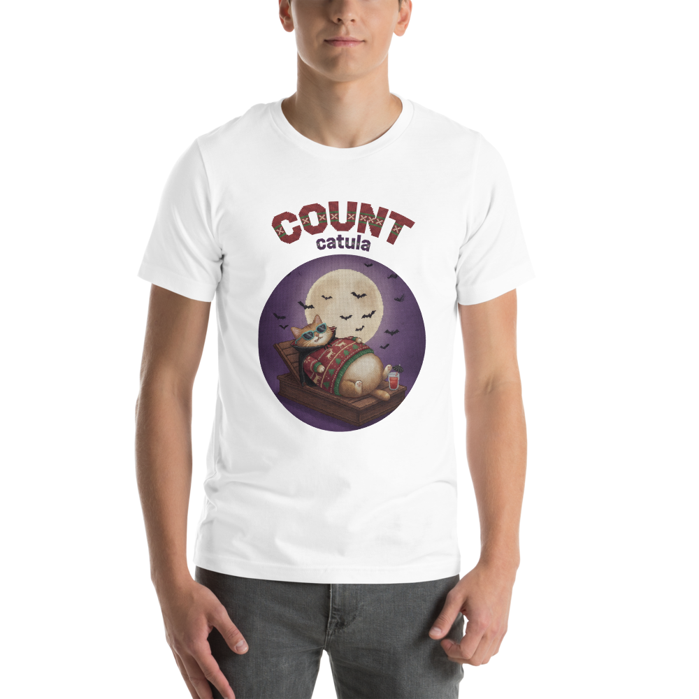 Count Catula Halloween Ugly Tee โ Pure White model