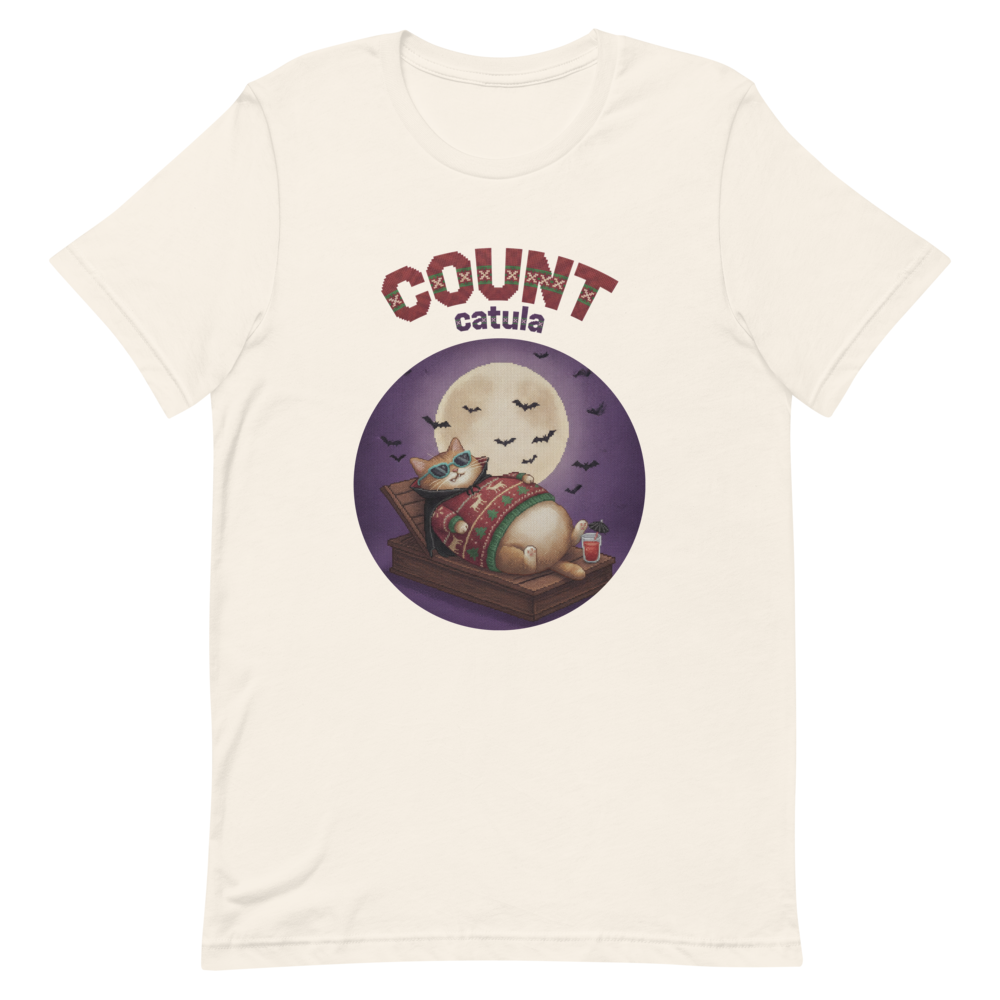 Count Catula Halloween Ugly Tee โ Vintage White flat