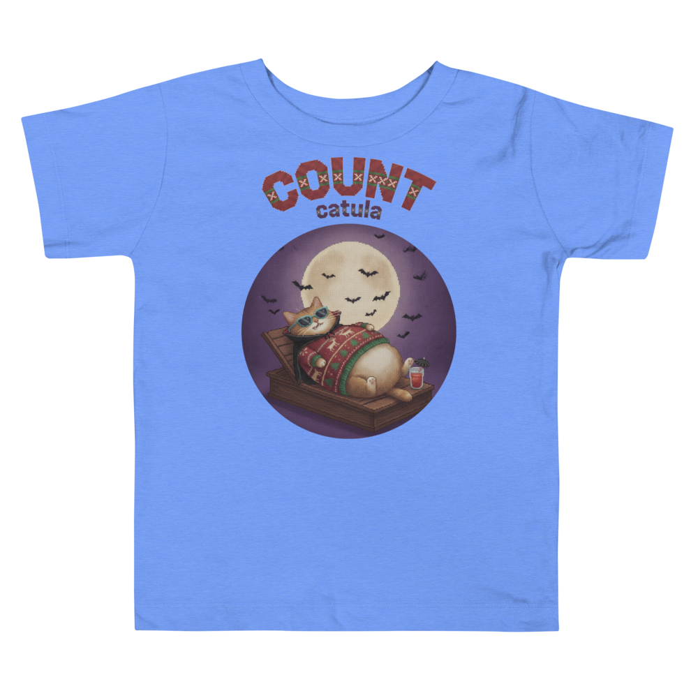 Count Catula Toddler Halloween Ugly Tee โ Blue flat