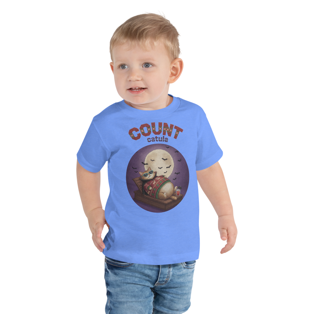 Count Catula Toddler Halloween Ugly Tee โ Blue model