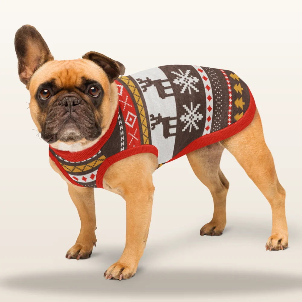 Moose Shetland Knitted Pet Sweater
