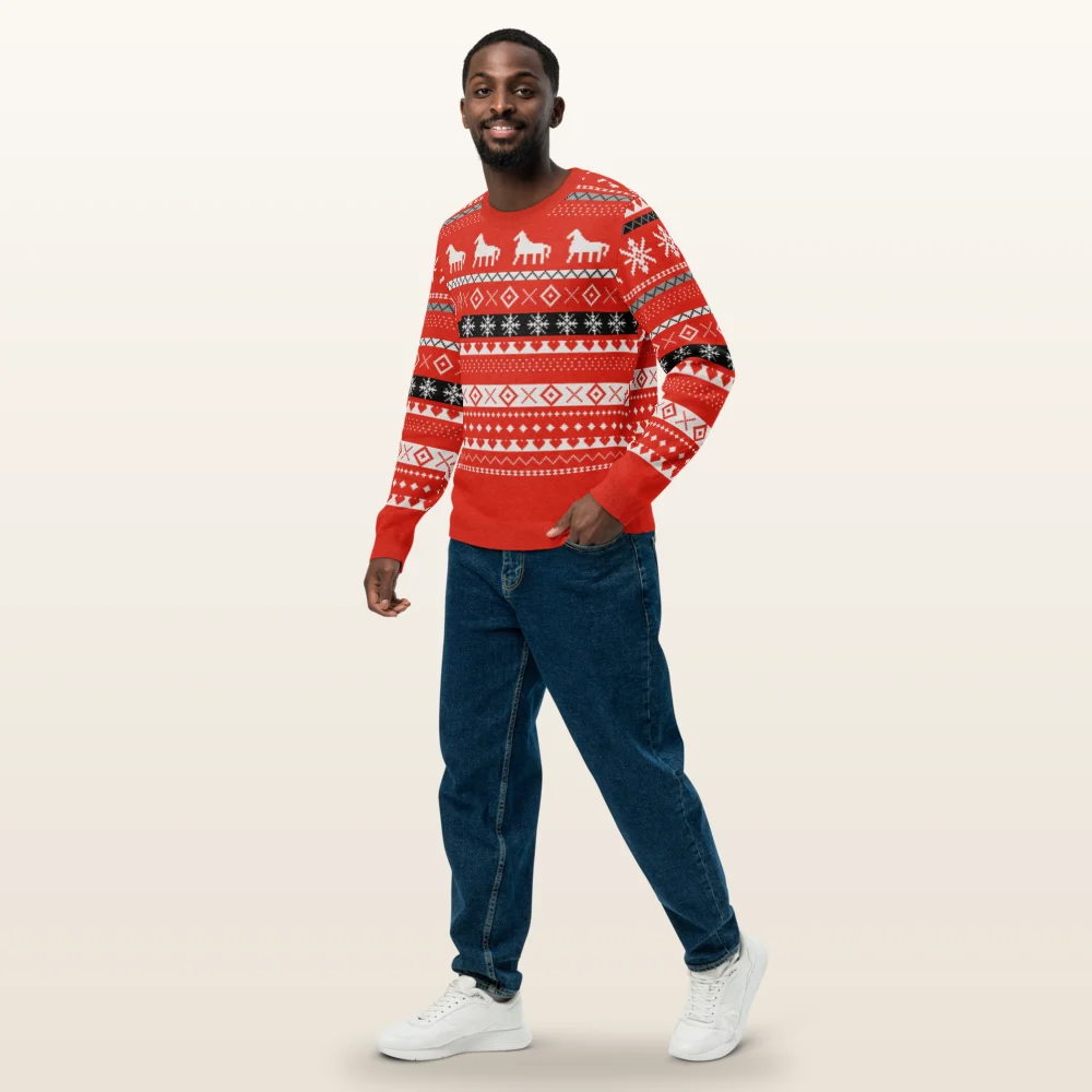 Dala Horse Knitted Christmas Sweater