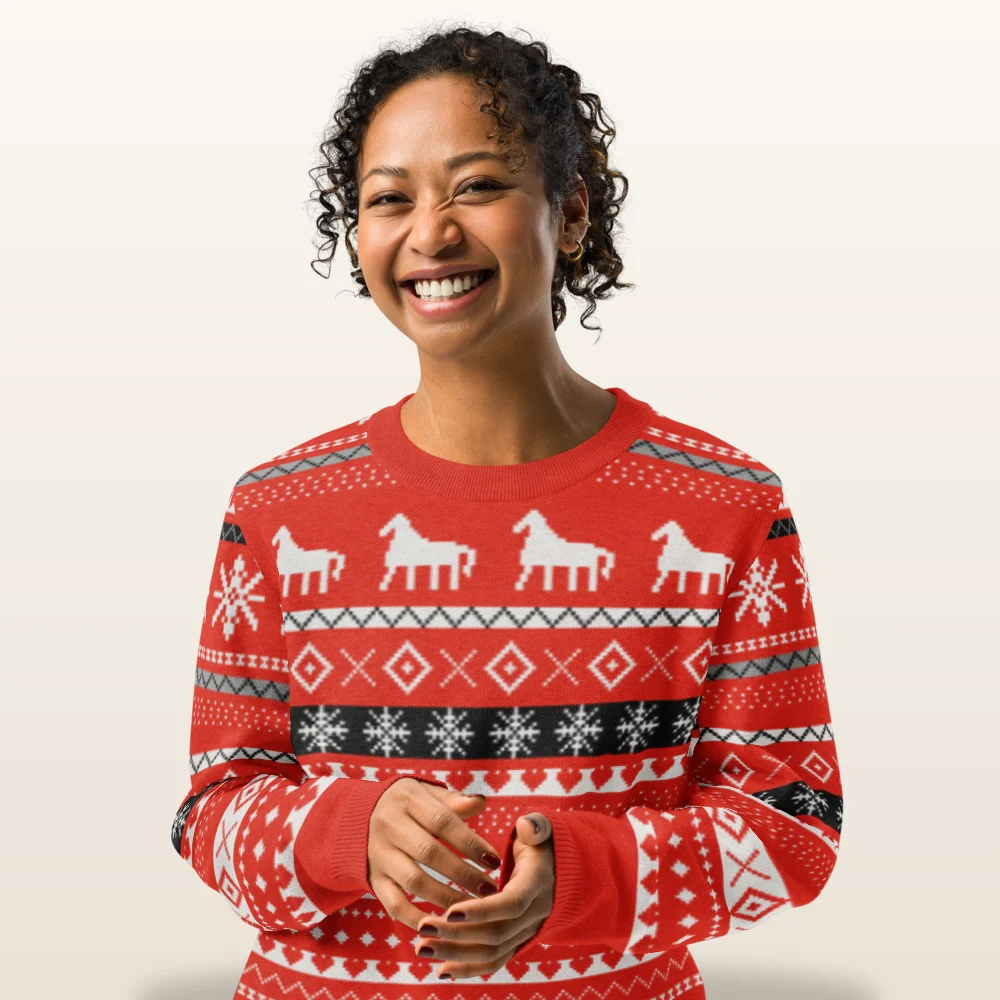 Dala Horse Knitted Christmas Sweater