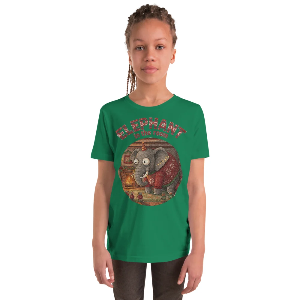 Elephant in the Room Kids Ugly Christmas Shirt | Funny Christmas Tee - Image 7