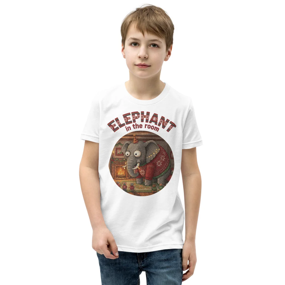 Elephant in the Room Kids Ugly Christmas Shirt | Funny Christmas Tee - Image 3