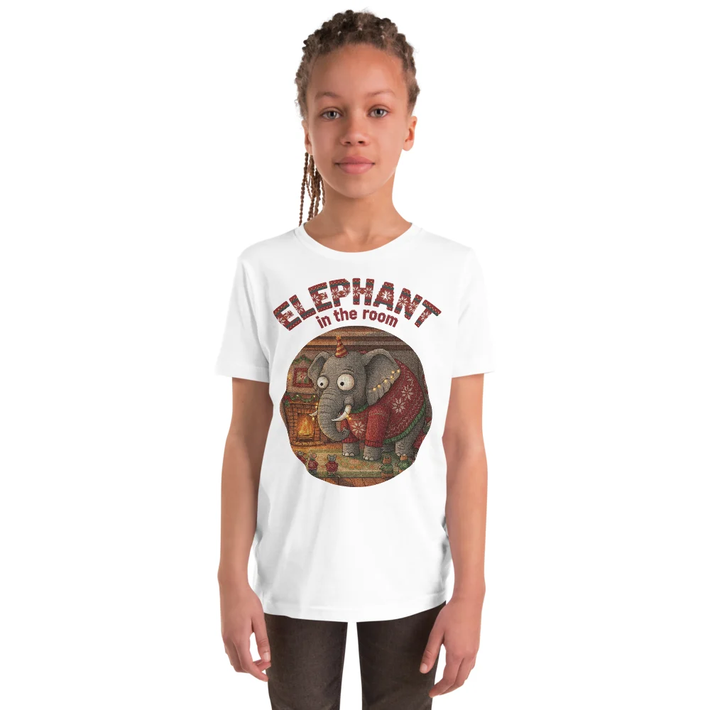 Elephant in the Room Kids Ugly Christmas Shirt | Funny Christmas Tee - Image 4