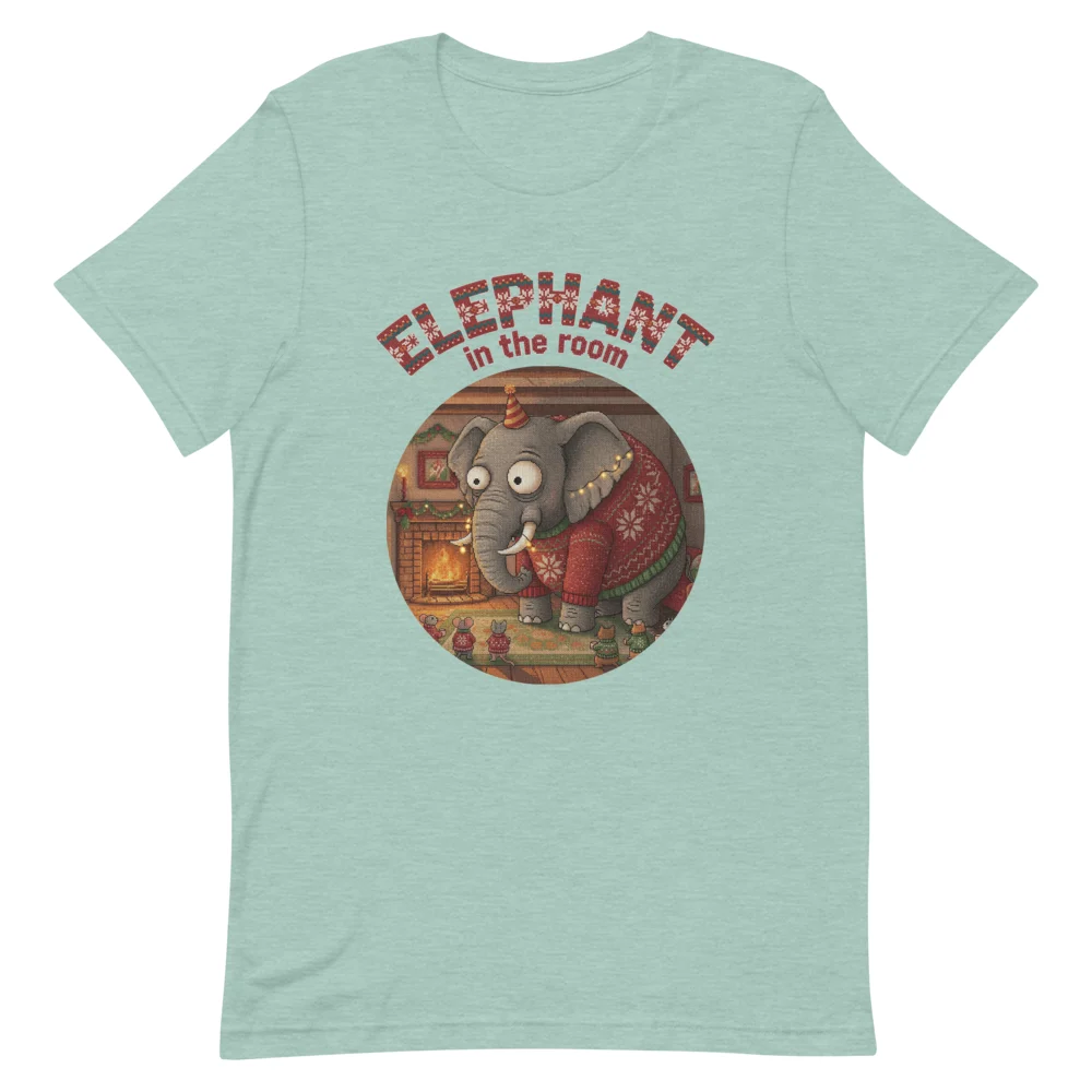 Elephant in the Room Ugly Christmas Shirt | Funny Christmas Tee for Women and Men - Image 10