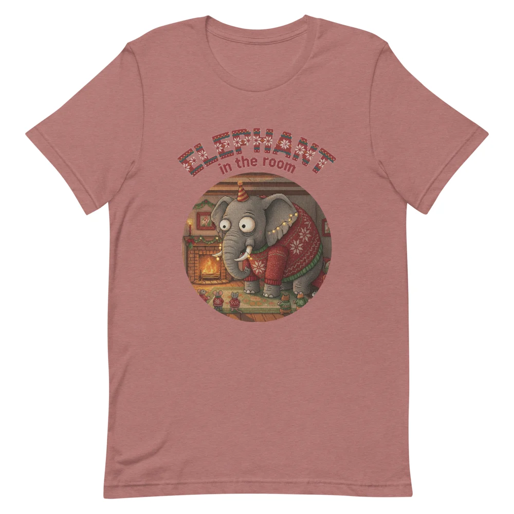 Elephant in the Room Ugly Christmas Shirt | Funny Christmas Tee for Women and Men - Image 12