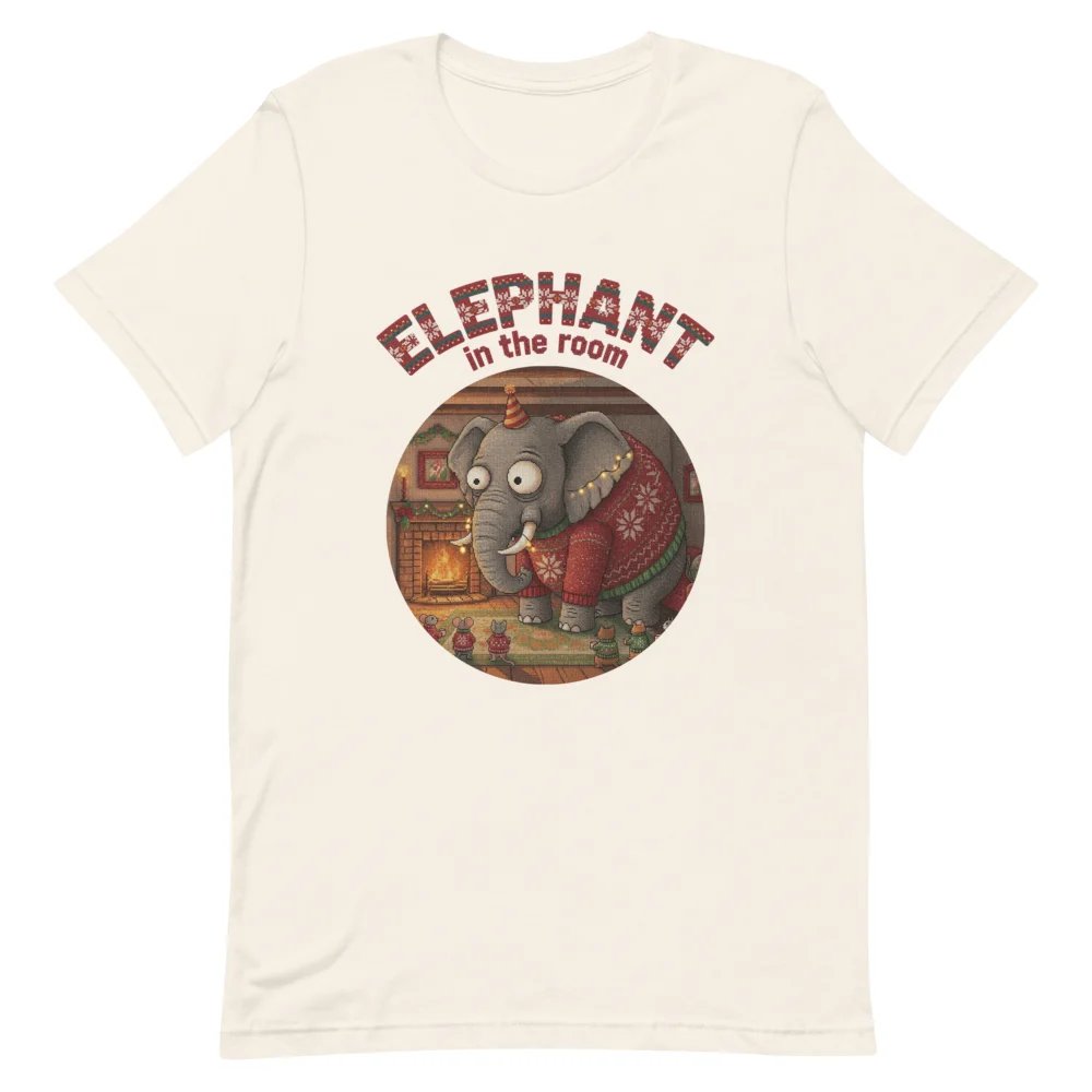 Elephant in the Room Ugly Christmas Shirt | Funny Christmas Tee for Women and Men - Image 14