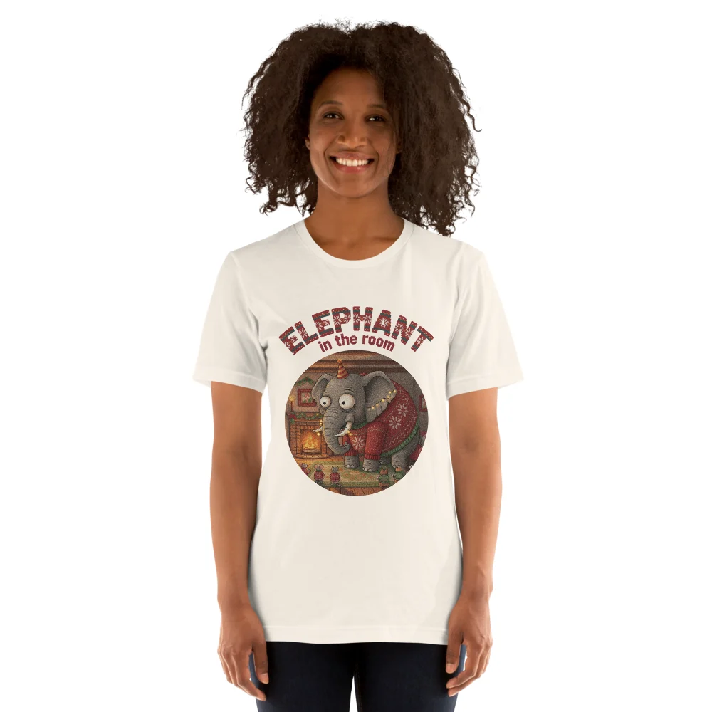 Elephant in the Room Ugly Christmas Shirt | Funny Christmas Tee for Women and Men - Image 15
