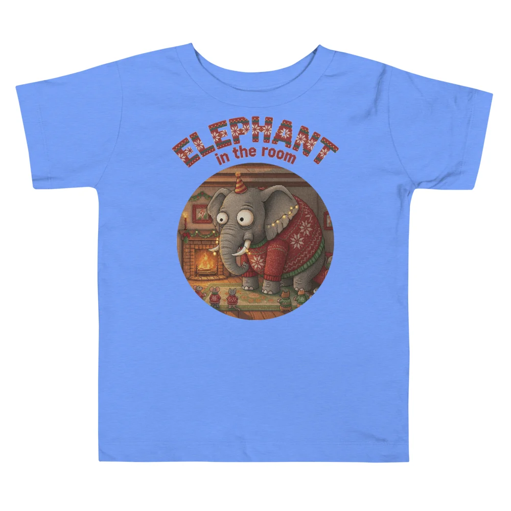 Elephant in the Room Toddler Ugly Christmas Shirt | Christmas Tee, 2T to 5T - Image 3